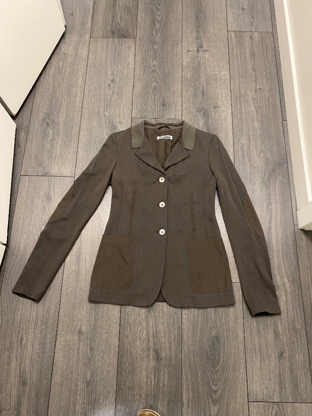 Jil Sander Brown Casual 3 Button Blazer Size 2/4